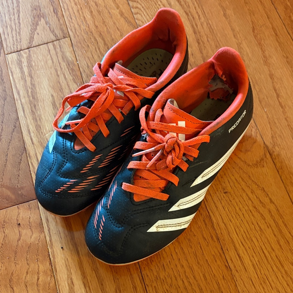 adidas Kids Black & Orange Predator Soccer Cleats